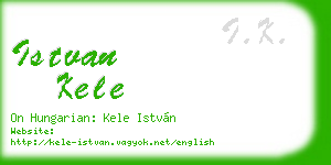 istvan kele business card